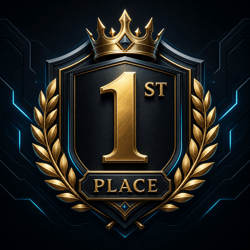 First place podium badge