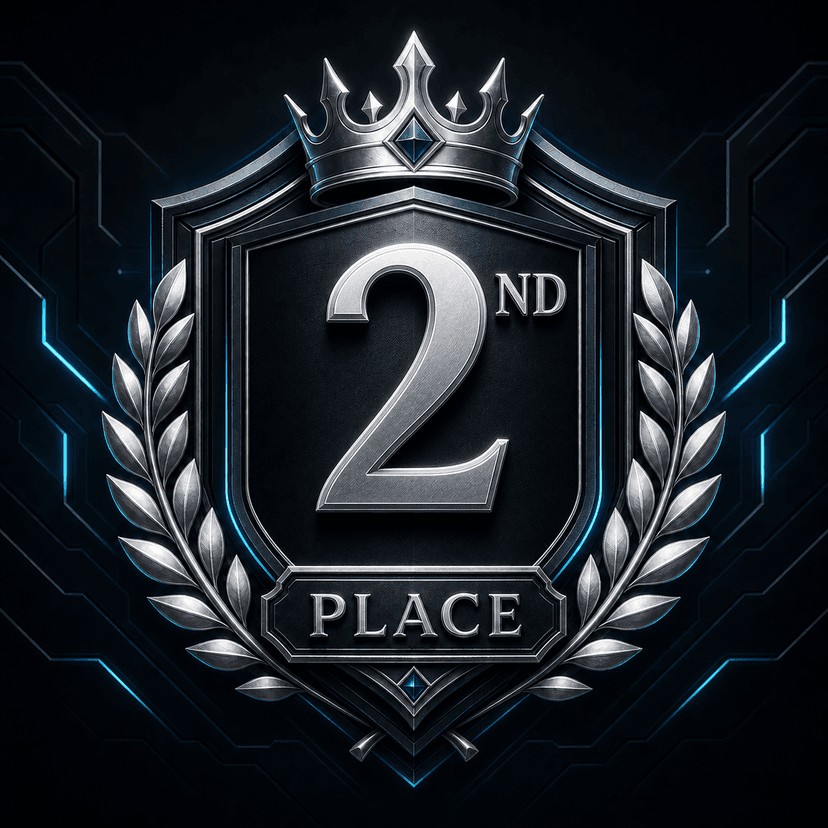 Second place podium badge