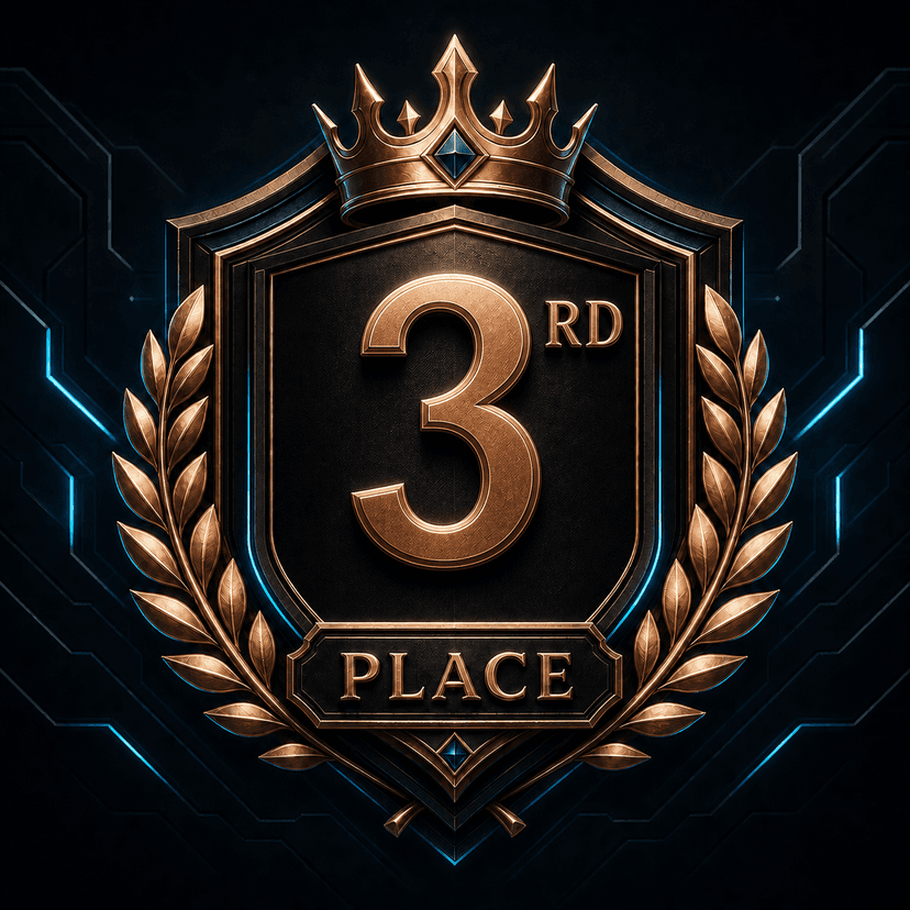 Third place podium badge