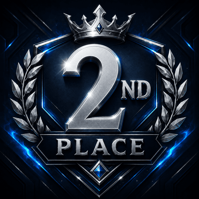 Second place podium badge