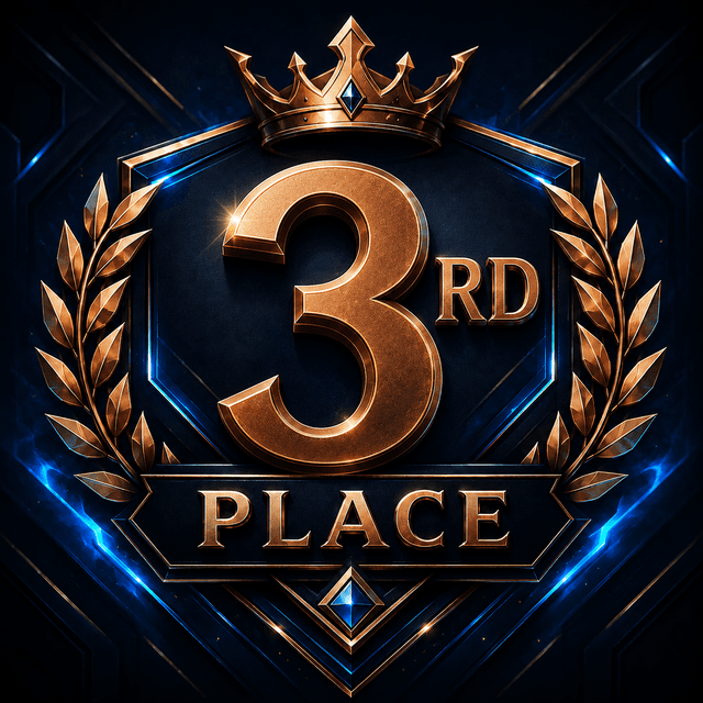 Third place podium badge